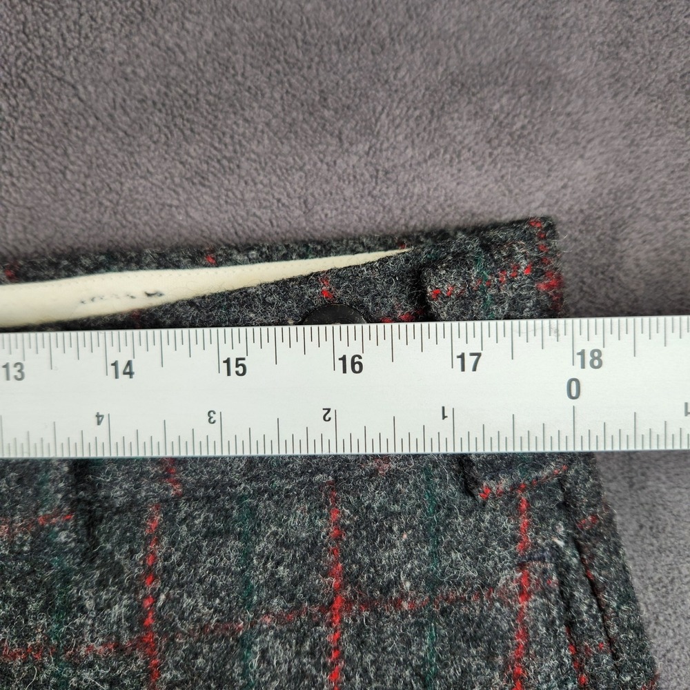 Vintage Woolrich Hunting Pants Mens 36 Gray Red Plaid Malone Heavy Wool USA Made - Picture 8 of 12